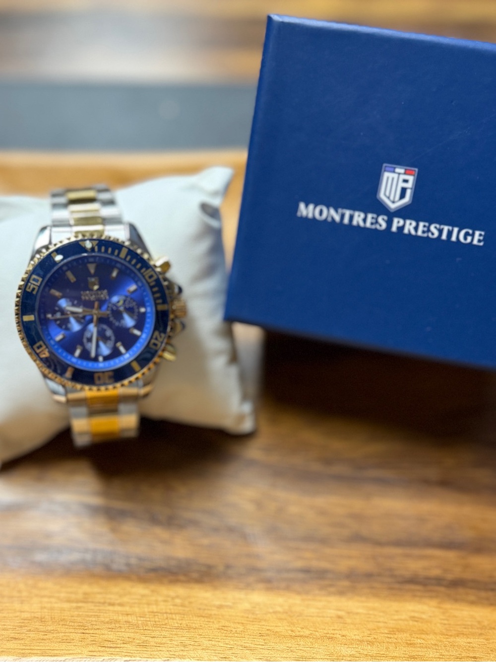 Montres Prestige Norellis x Invicta MPW-0091 Men’s Watch 42mm Blue Gold NEW
